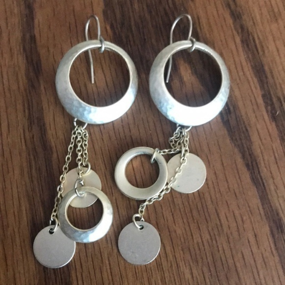 Gold dangle drop earrings